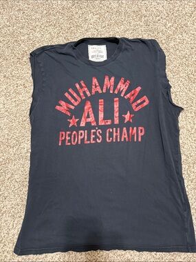 Muhammad Ali People’s Champ Black Graphic Muscle Tee
